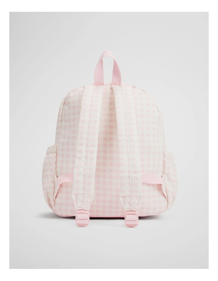 Gingham Backpack in Mineral Pink image 2