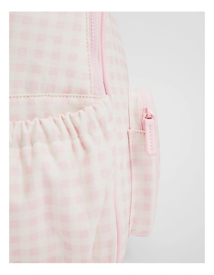 Gingham Backpack in Mineral Pink image 3