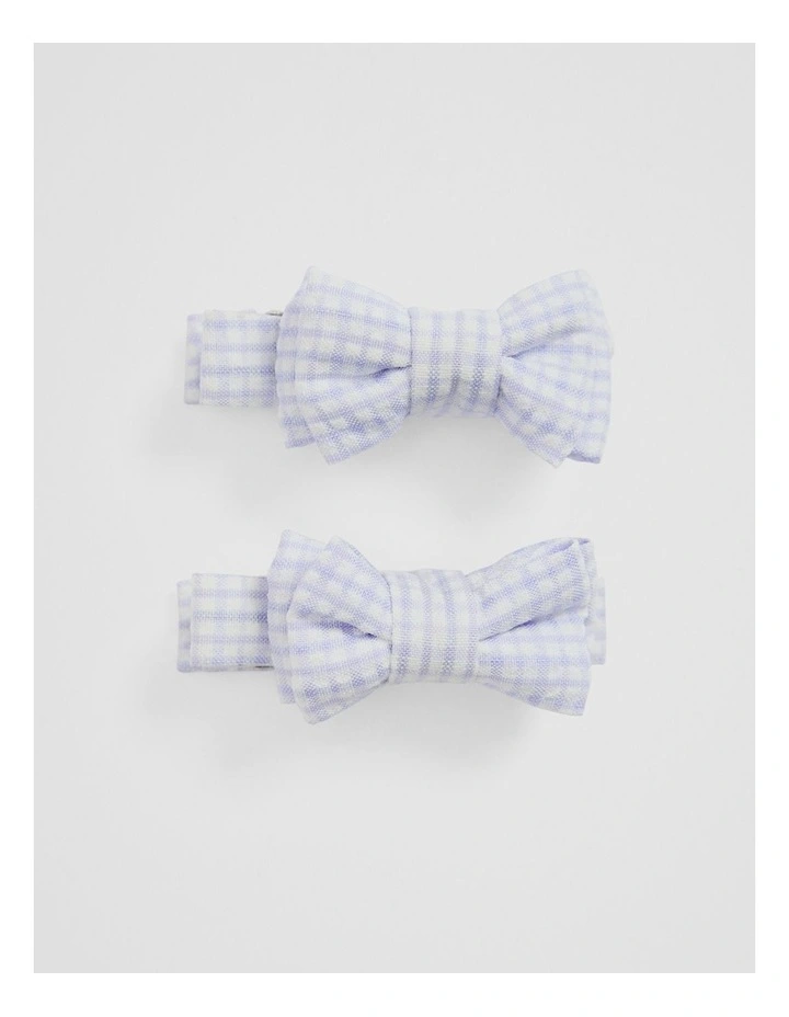 Mini Bow Clip Pack in Bluebell image 1