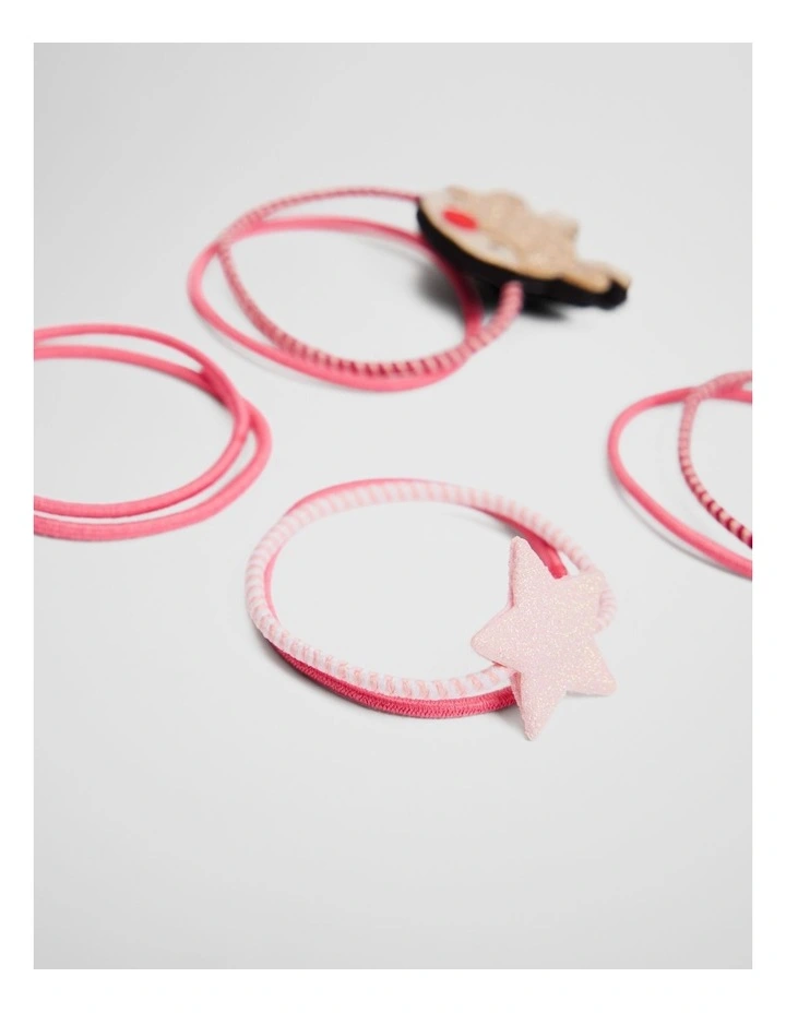 Christmas Hair Tie Pack in Blush Pink image 2