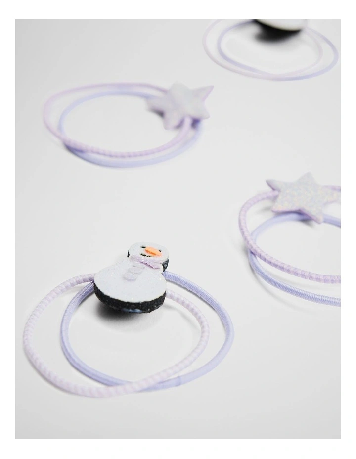 Christmas Hair Tie Pack in Lilac image 2