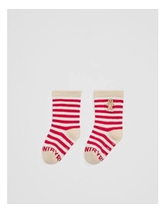 Gingerbread Sock in Red