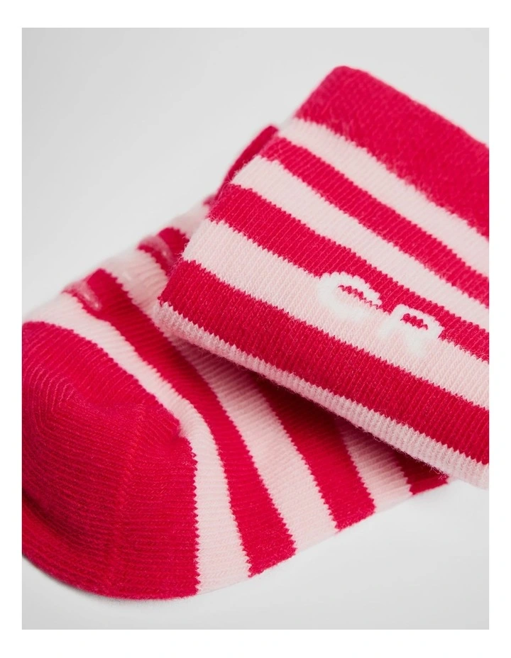 Cr Baby Sock Pack Of 4 in Pink Multi image 2