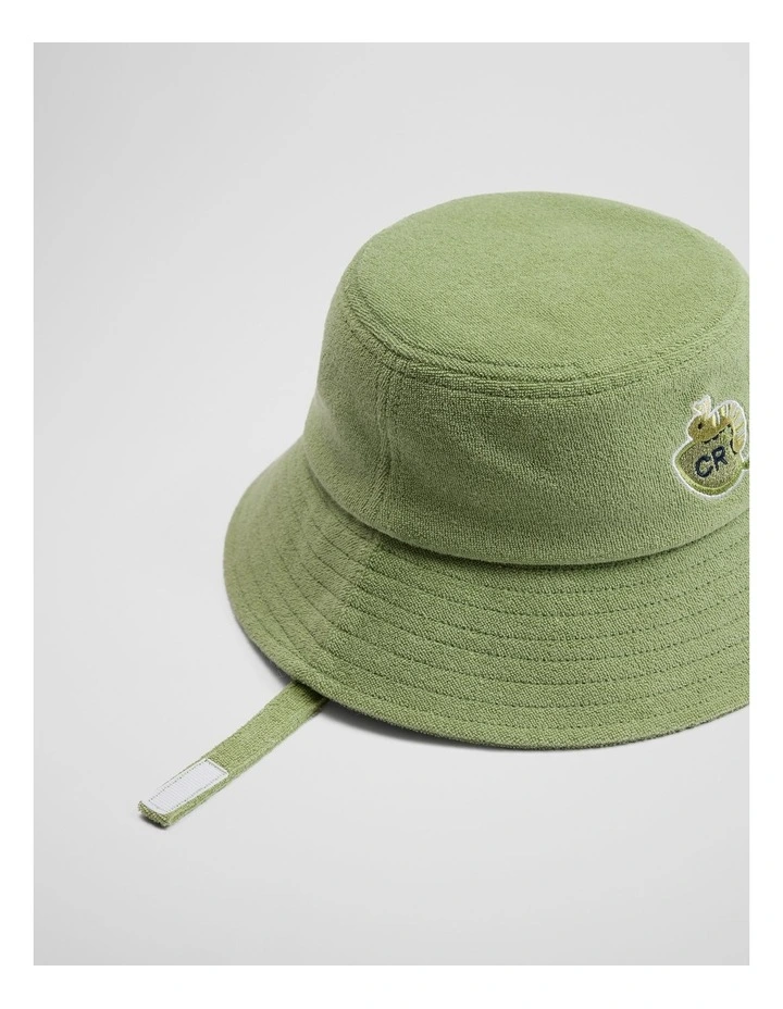 Organically Grown Cotton Baby Terry Hat in Pear image 2