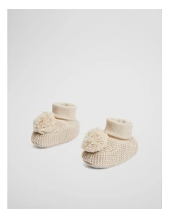 Baby Pom Bootie in Shell