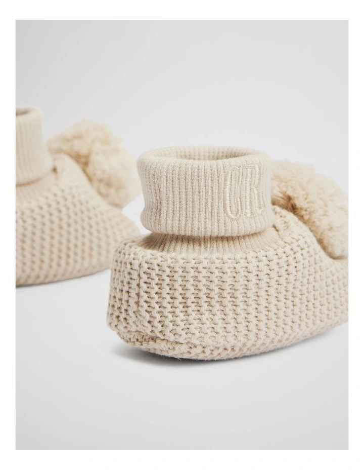 Baby Pom Bootie in Shell image 2