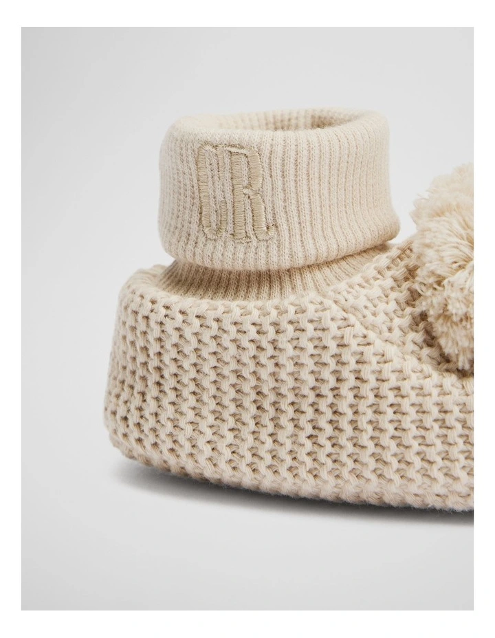 Baby Pom Bootie in Shell image 3