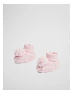 Baby Pom Bootie in Mineral Pink