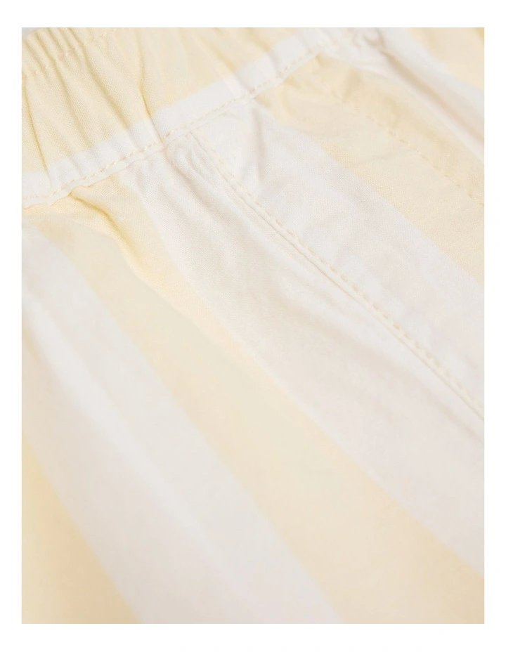 Organically Grown Cotton Blend Stripe Pull-on Short in Lemon image 5