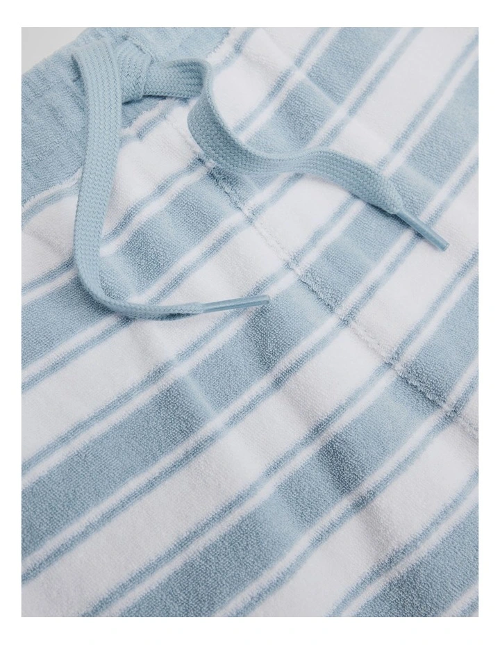 Organically Grown Cotton Terry Short in Ice Blue Stripe image 6