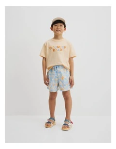 Beach Days Board Short in Multi Print