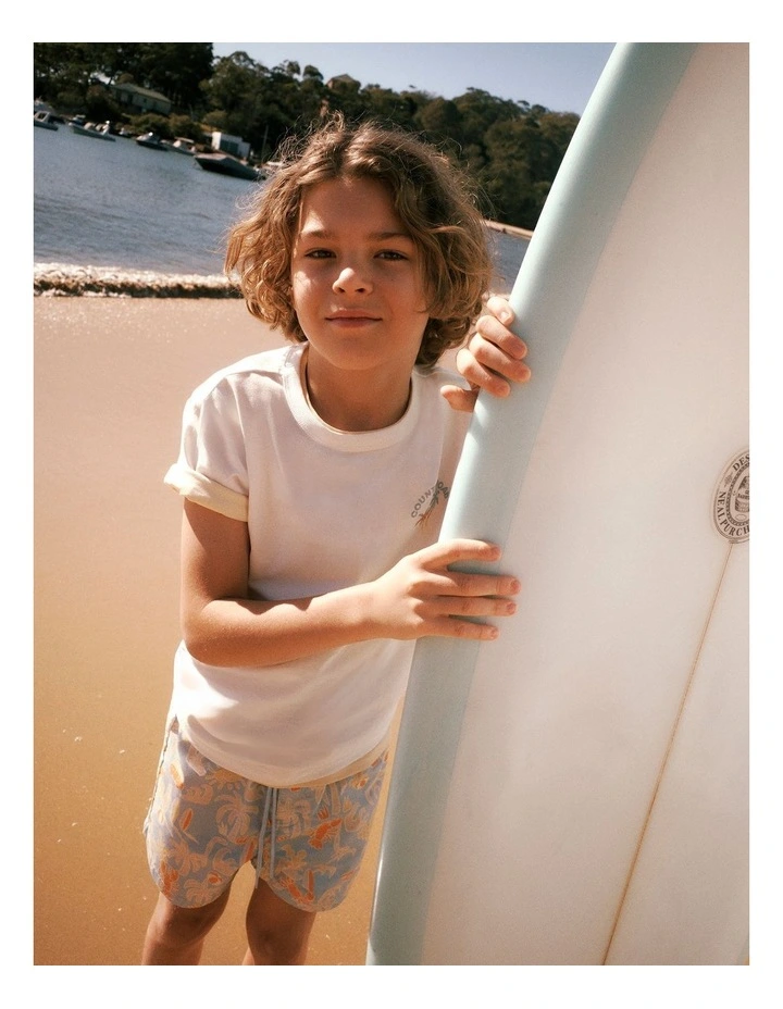 Beach Days Board Short in Multi Print image 2