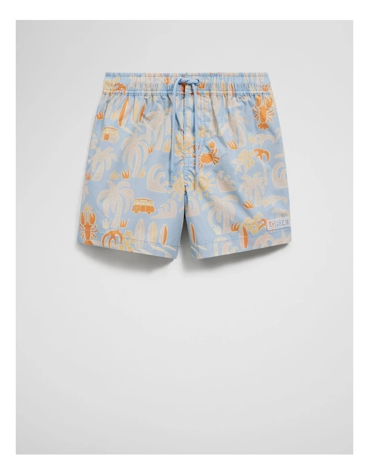 Beach Days Board Short in Multi Print image 5