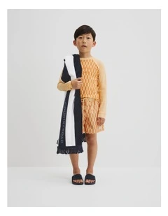 Geometric Board Short in Pale Yellow