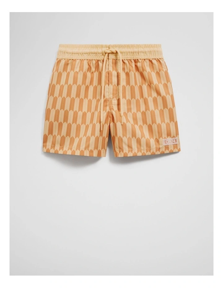 Geometric Board Short in Pale Yellow image 5