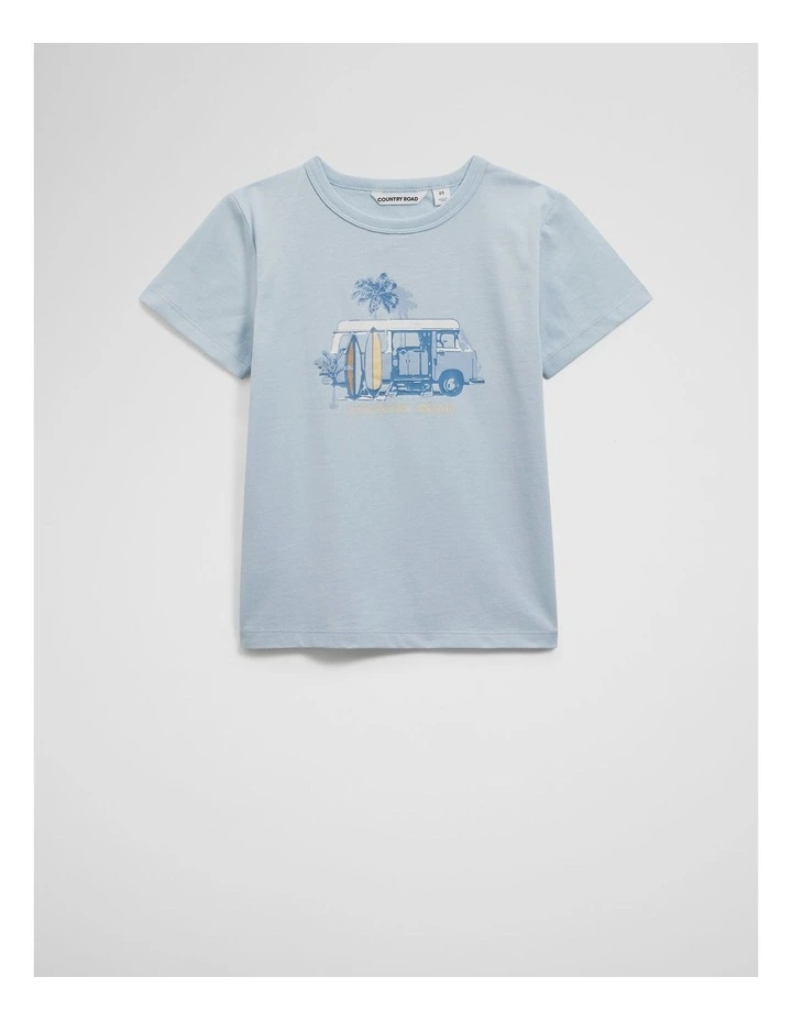 Kombi Van T-shirt in Ice Blue image 1