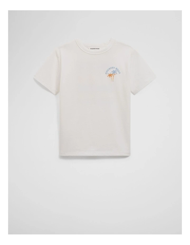 Oversized Ombre Palm T-shirt in Marshmallow image 1