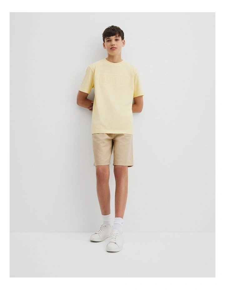 Teen Australian Cotton Heritage Oversized T-shirt in Lemon image 1