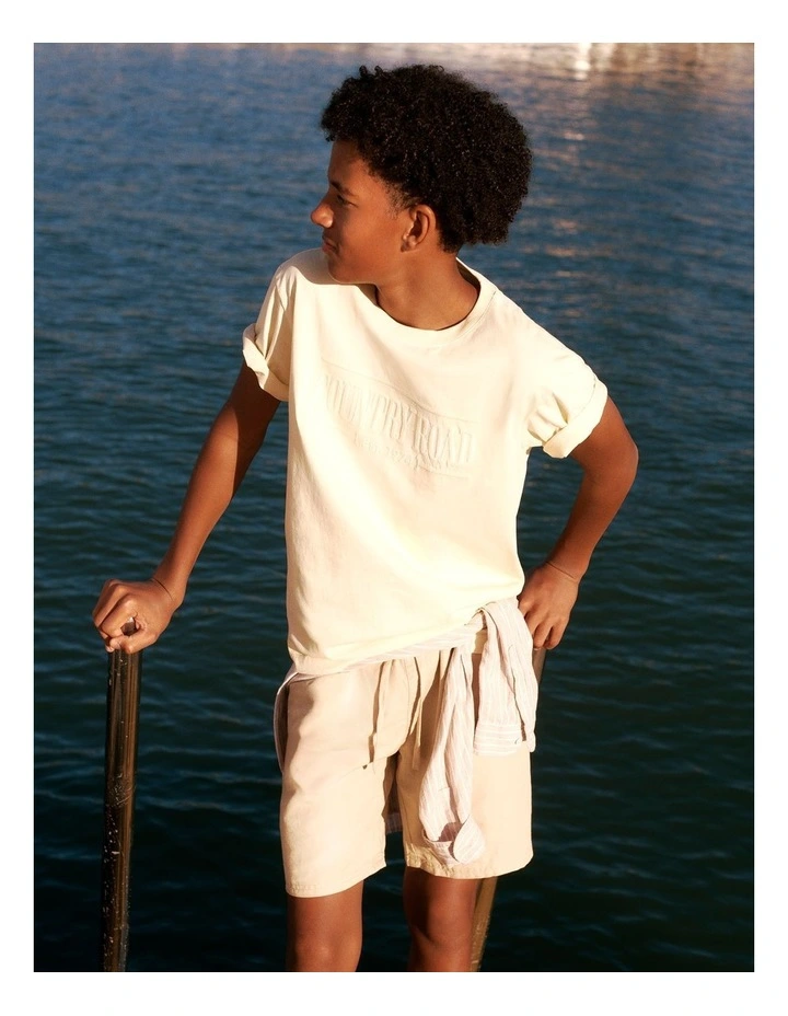 Teen Australian Cotton Heritage Oversized T-shirt in Lemon image 2