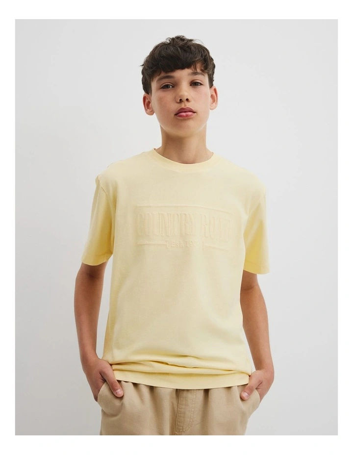 Teen Australian Cotton Heritage Oversized T-shirt in Lemon image 3
