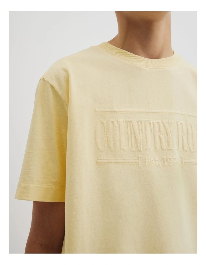 Teen Australian Cotton Heritage Oversized T-shirt in Lemon image 4