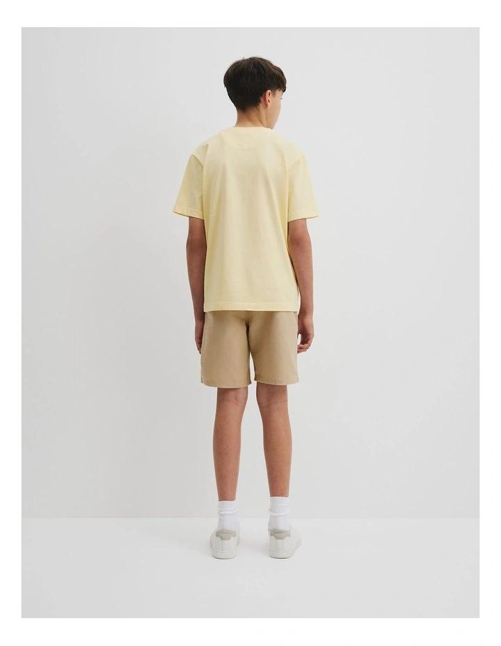 Teen Australian Cotton Heritage Oversized T-shirt in Lemon image 5