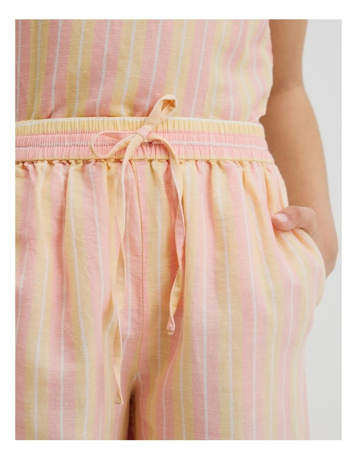 Stripe Linen Pant in Multi Stripe image 3