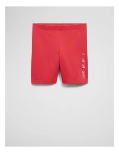 Organically Grown Cotton Blend Bike Short in Watermelon