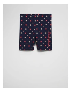 Bike Short in Navy Ditsy