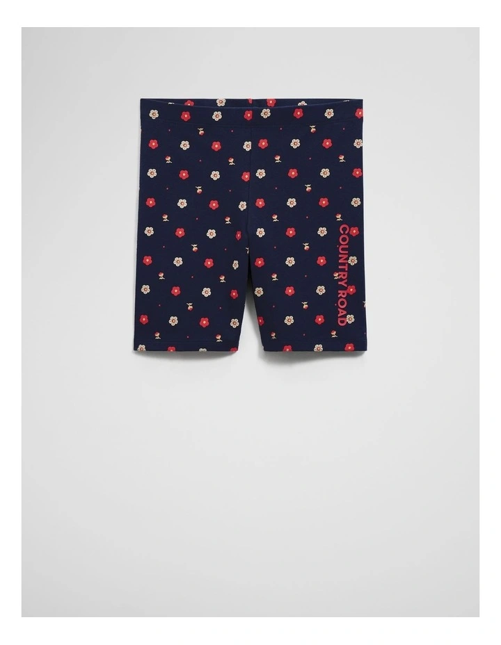 Bike Short in Navy Ditsy image 1