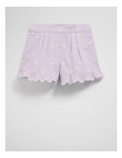 Spot Scalloped Short in Lilac Spot