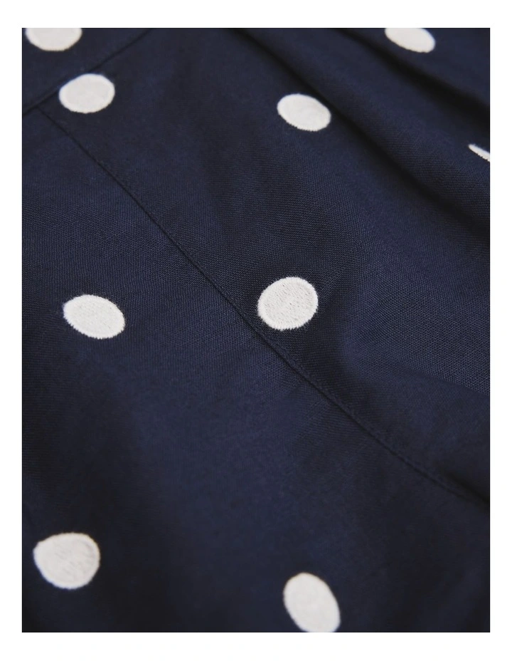 Spot Scalloped Short in Navy Spot image 5