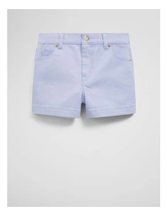 Hi Rise Denim Short in Bluebell
