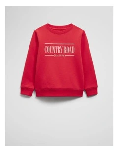 Verified Australian Cotton Heritage Sweat in Watermelon