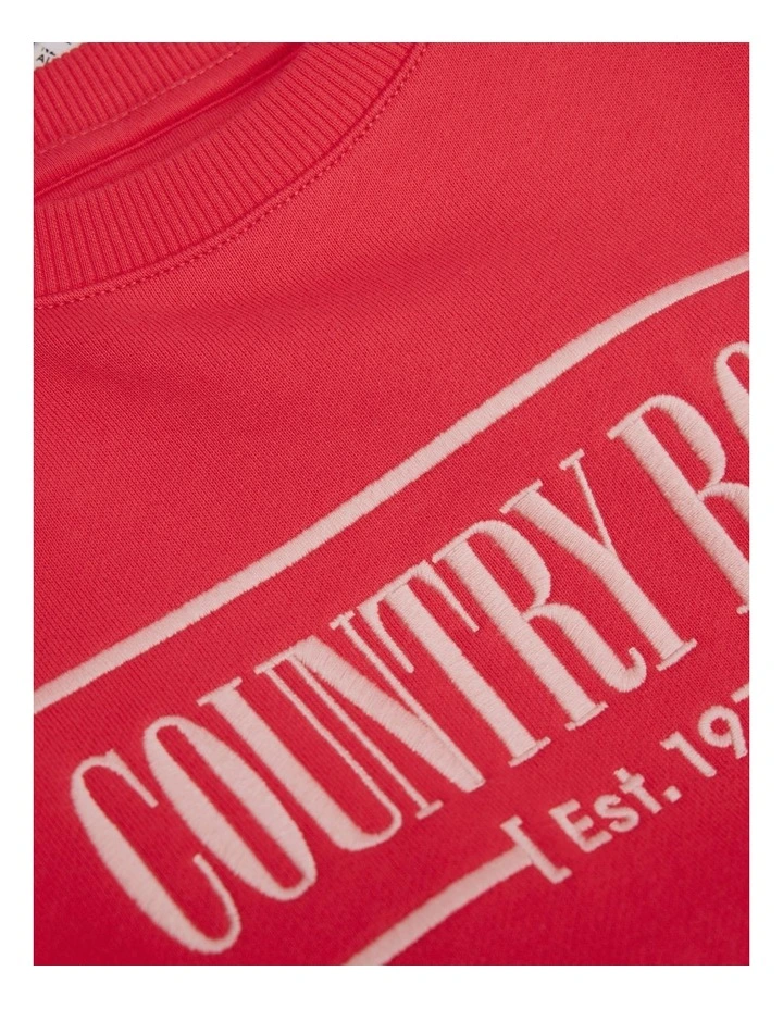 Verified Australian Cotton Heritage Sweat in Watermelon image 2