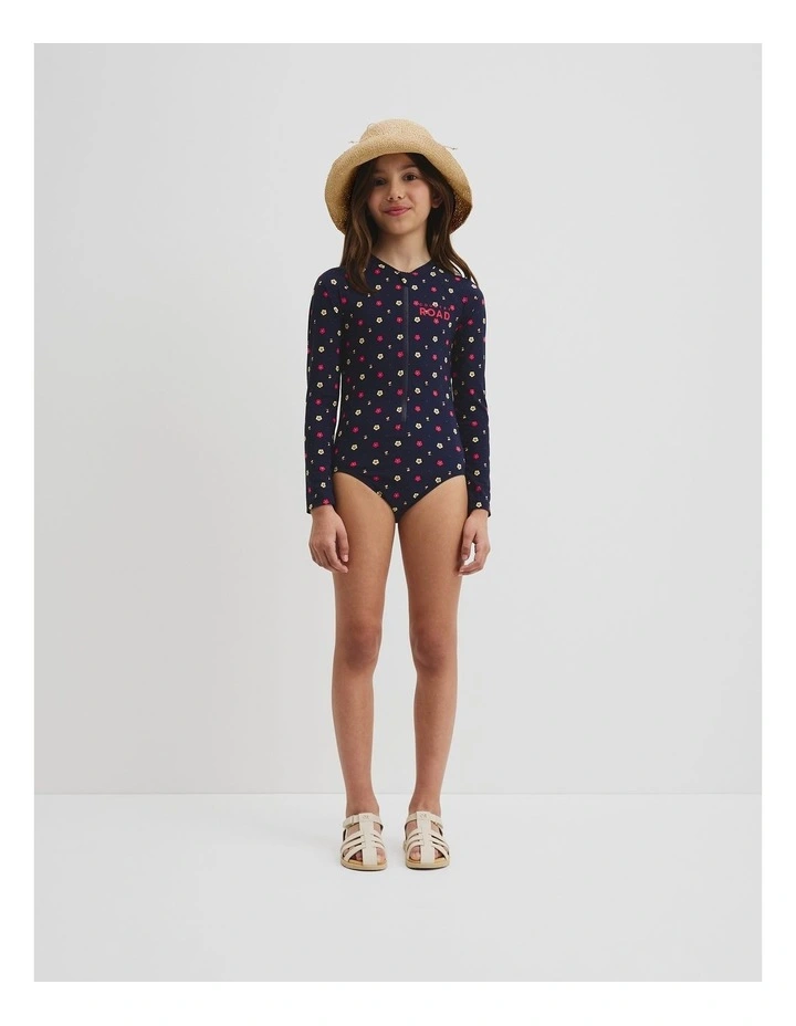 Geometric Floral Swimsuit in Navy Ditsy image 1