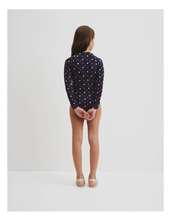 Geometric Floral Swimsuit in Navy Ditsy image 4