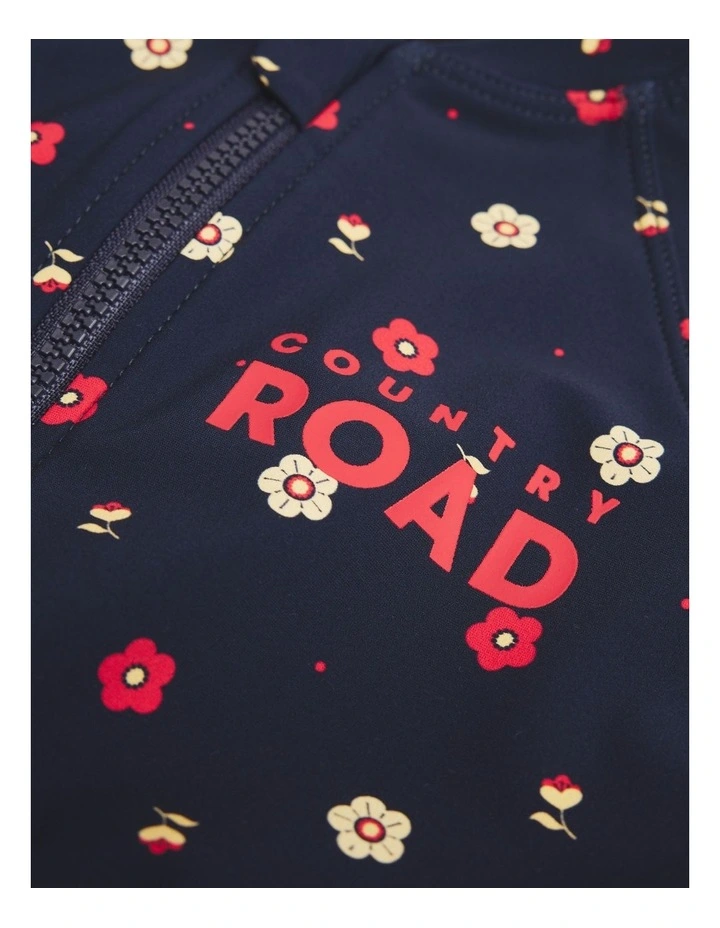 Geometric Floral Swimsuit in Navy Ditsy image 6