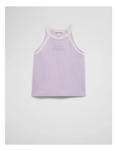 Logo Halter Tank in Lilac
