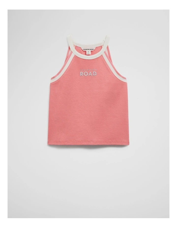 Logo Halter Tank in Strawberry image 1