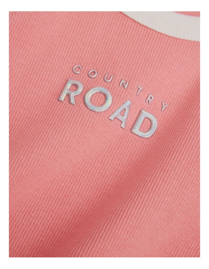 Logo Halter Tank in Strawberry image 2