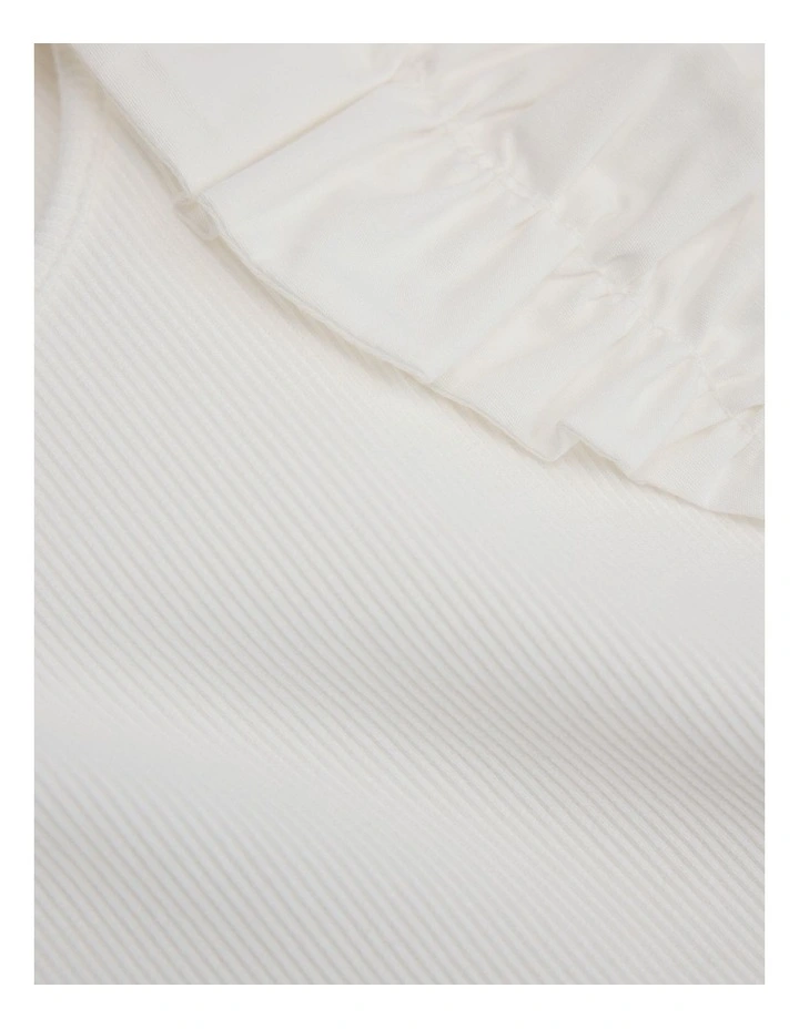 Ruffle Sleeve Tank in Marshmallow image 2