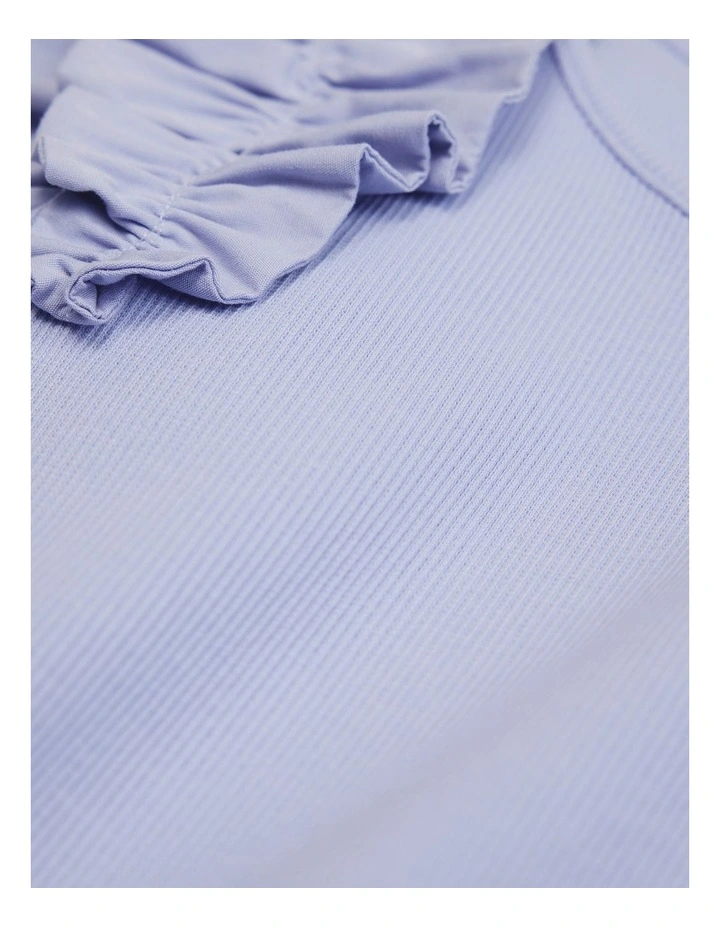 Ruffle Sleeve Tank in Bluebell image 2
