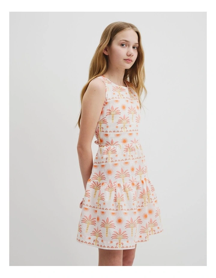 Sunset Print Mini Dress in Multi image 2