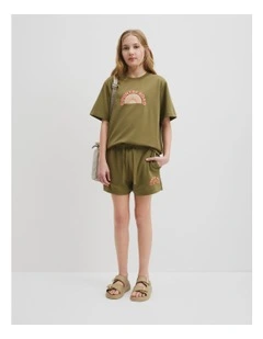 Sundial Sweat Short in Olive