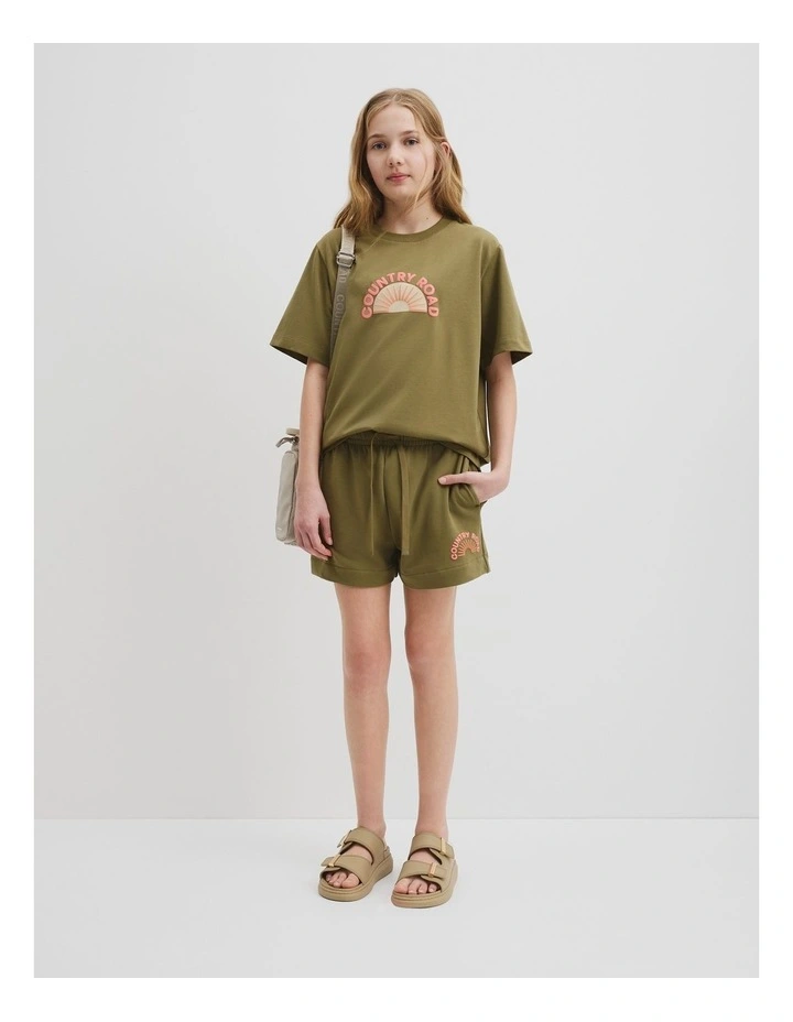 Sundial Sweat Short in Olive image 1