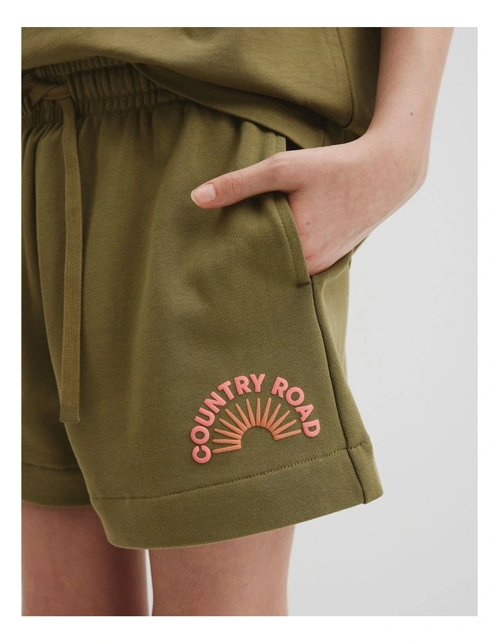 Sundial Sweat Short in Olive image 2