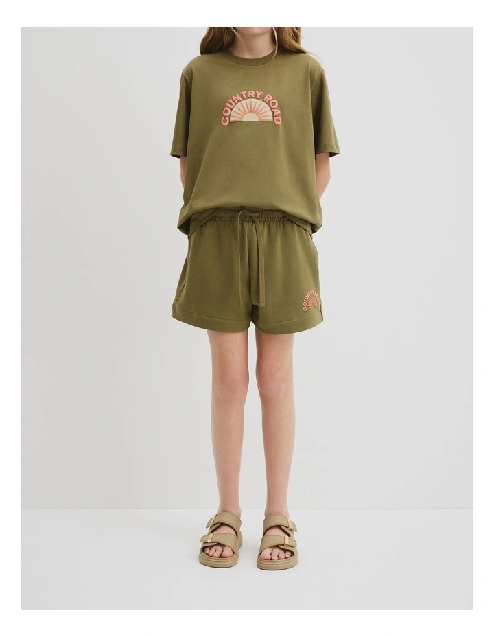 Sundial Sweat Short in Olive image 3