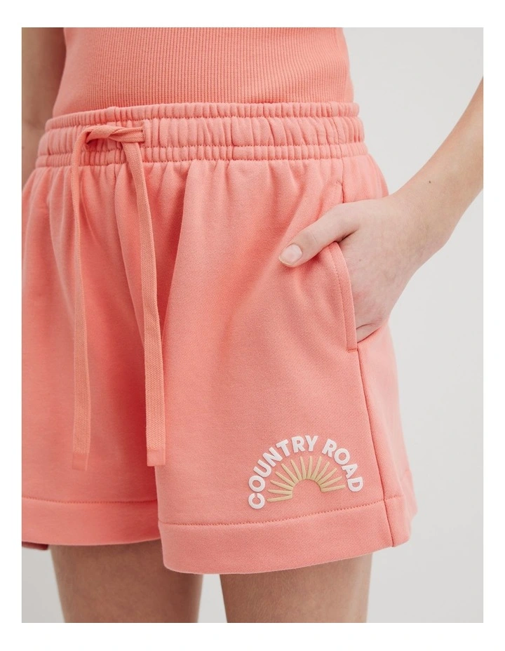 Sundial Sweat Short in Strawberry Crush image 3