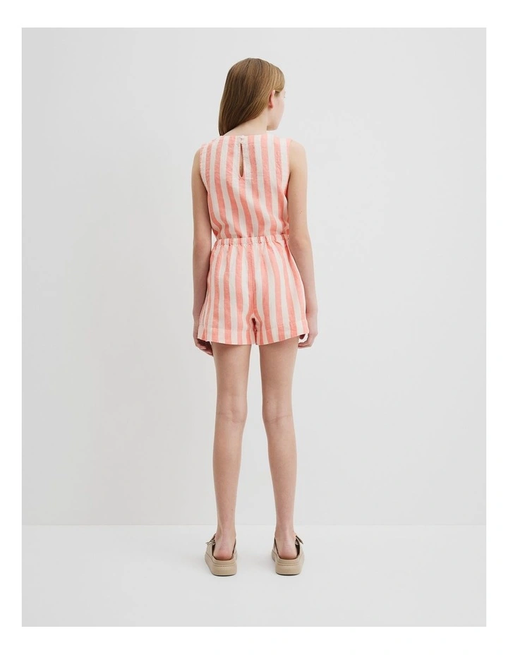 Organically Grown Linen Short in Multi Stripe image 5